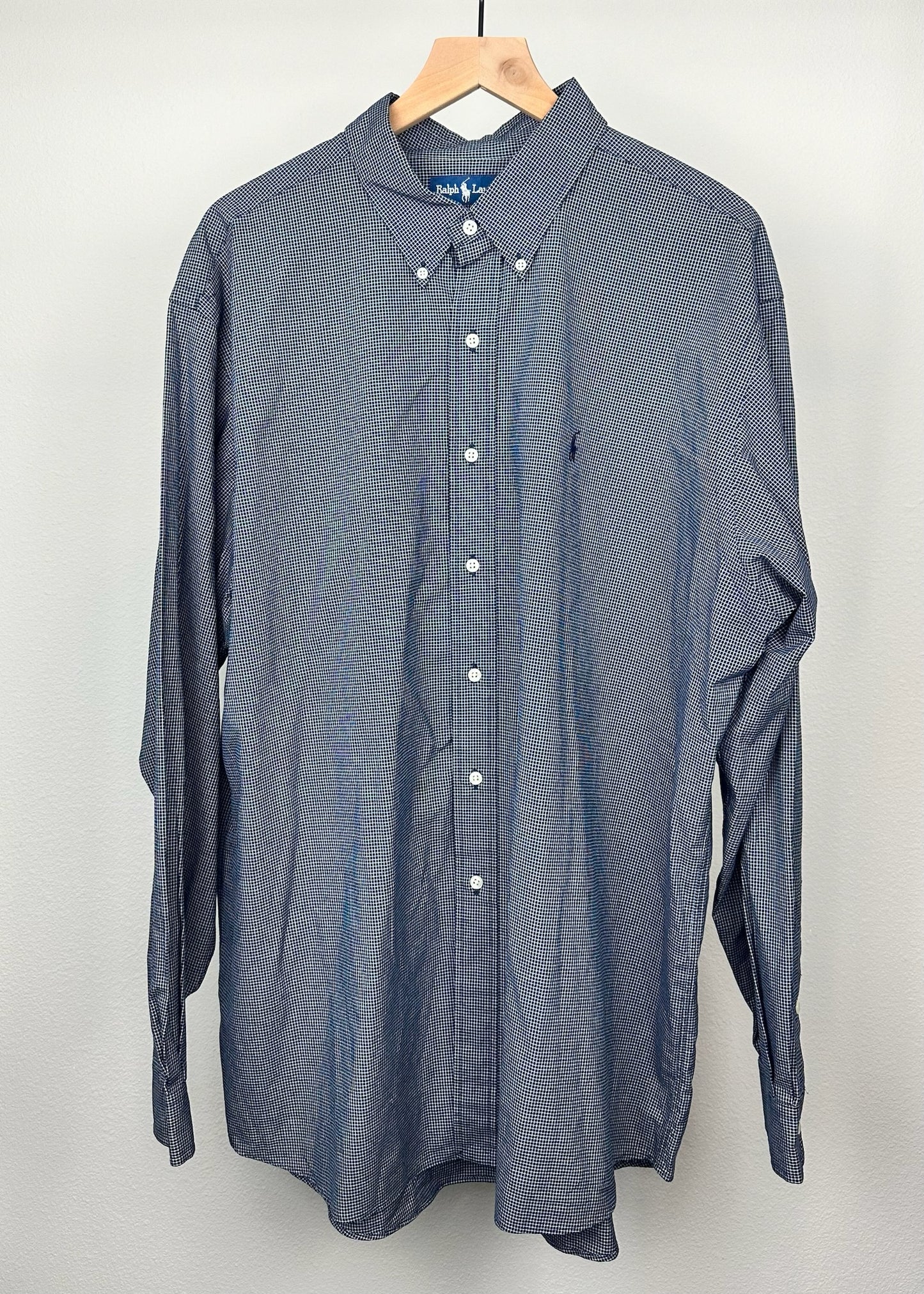Blue Long Sleeve Button Up By Polo