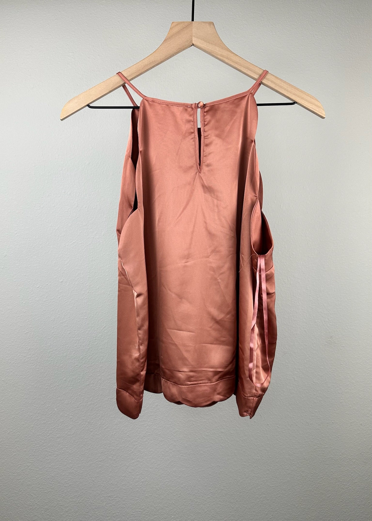 Peach Scallop Blouse by Monteau