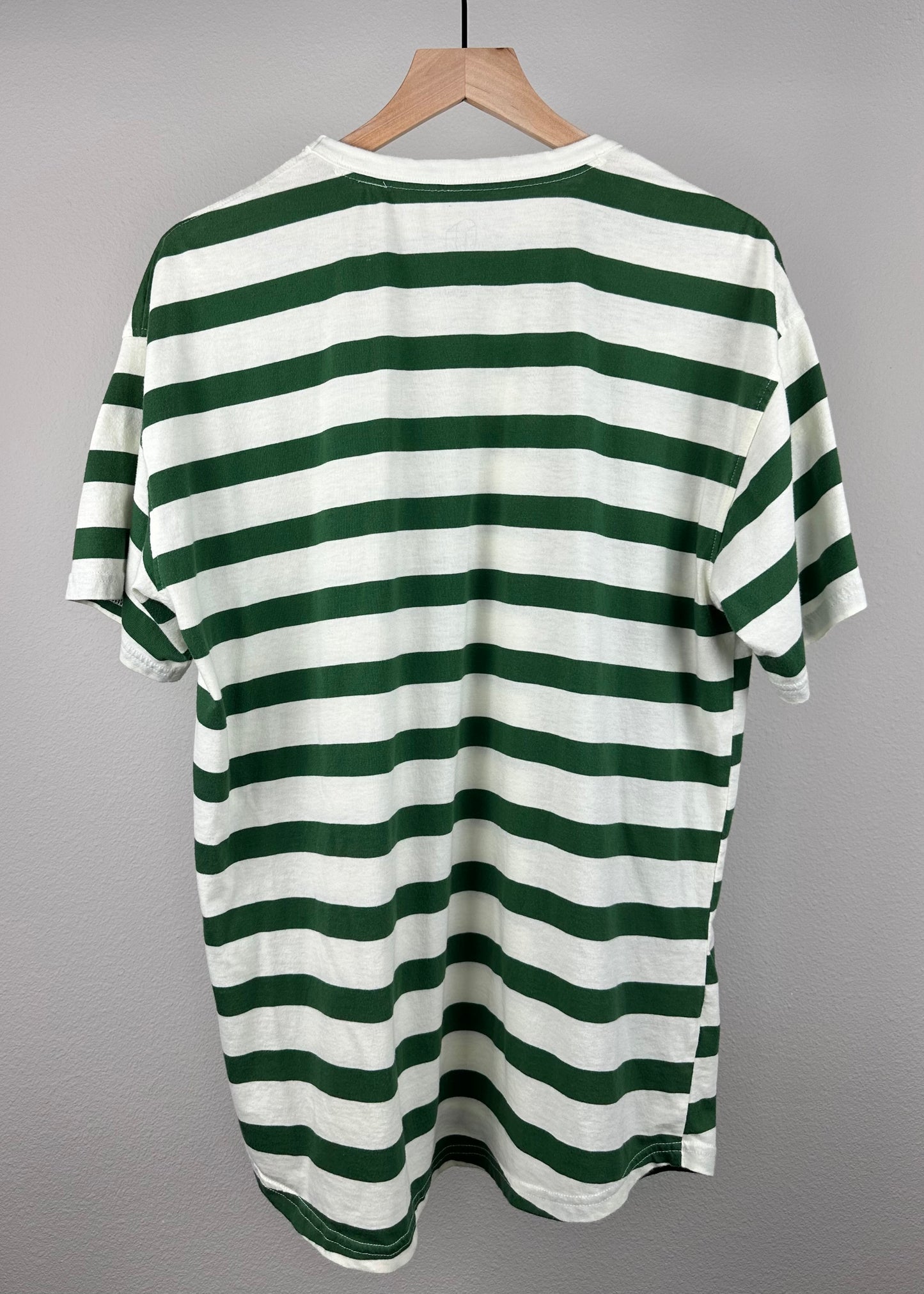 Green and White Stripe Shirt by Original Use