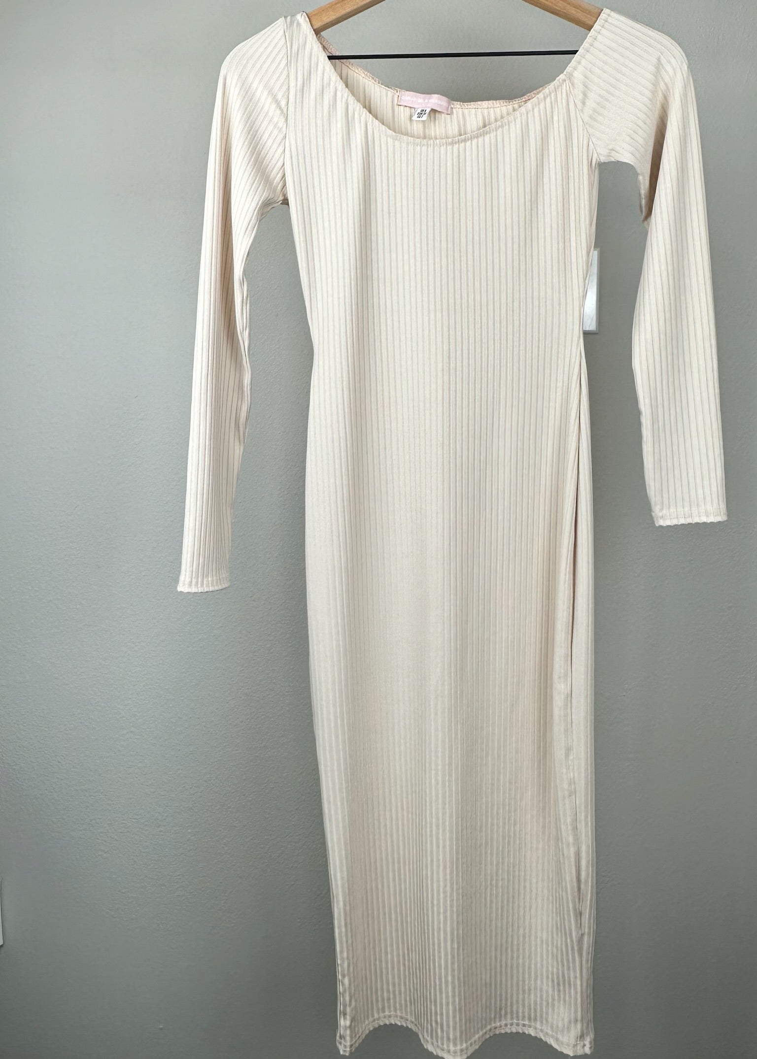 Off The Shoulder Long Sleeve Dress By Carlibybel X Misguided