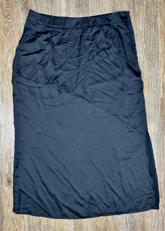 Black Satin Skirt by Misguided