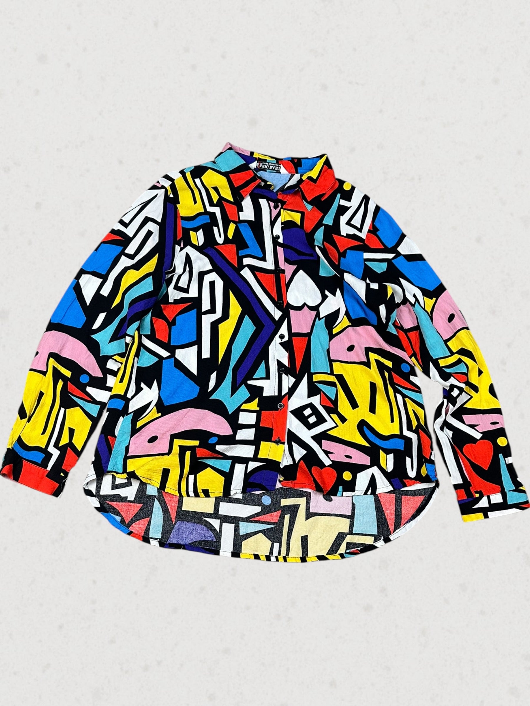 Womens Colorful Geometric Blouse