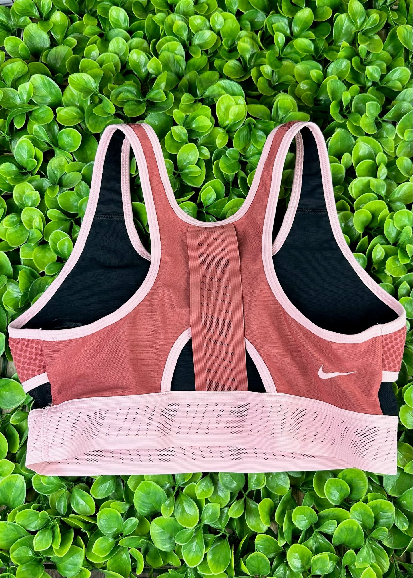 Canyon Rust and Pink Glaze Medium Support Dry-Fit Sports Bra By Nike
