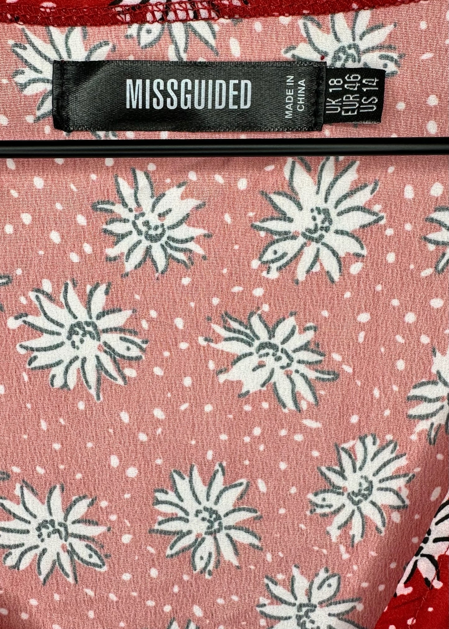 Red Floral Dress by Missguided