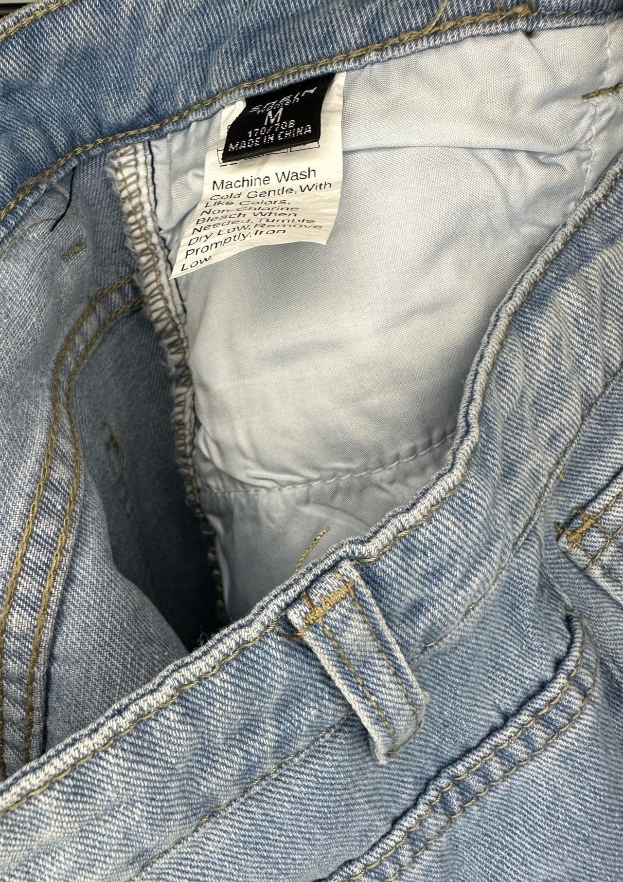 Light Wash Wide Leg Jeans By Shein