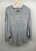 Grey Long Sleeve Top with Arm Patches