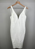 White V Neck Dress By Lulus