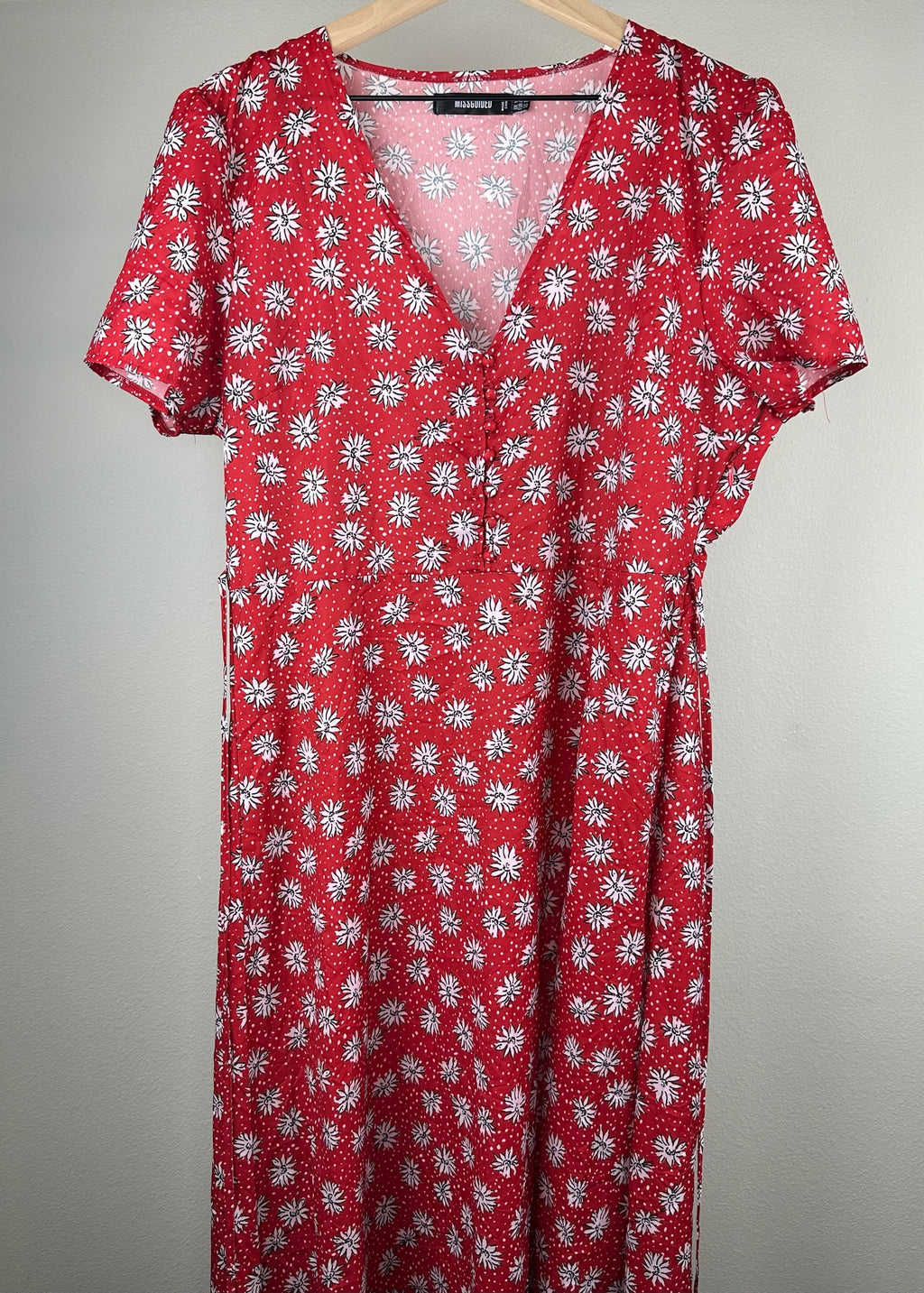 Red Floral Dress by Missguided