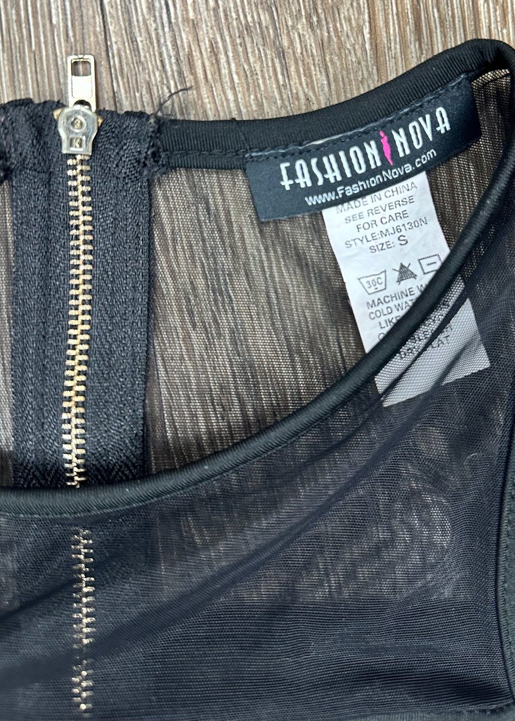 Black Mesh Jumpsuit by Fashion Nova