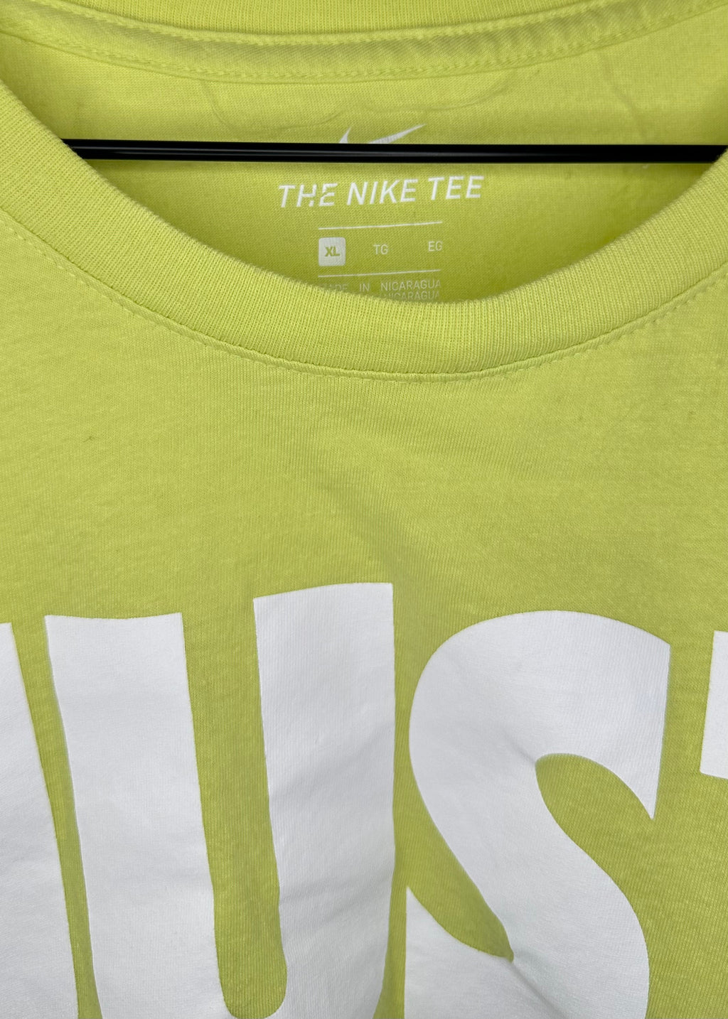 Lime Green Just Do It T-Shirt by Nike