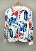 White Floral Zip Jacket