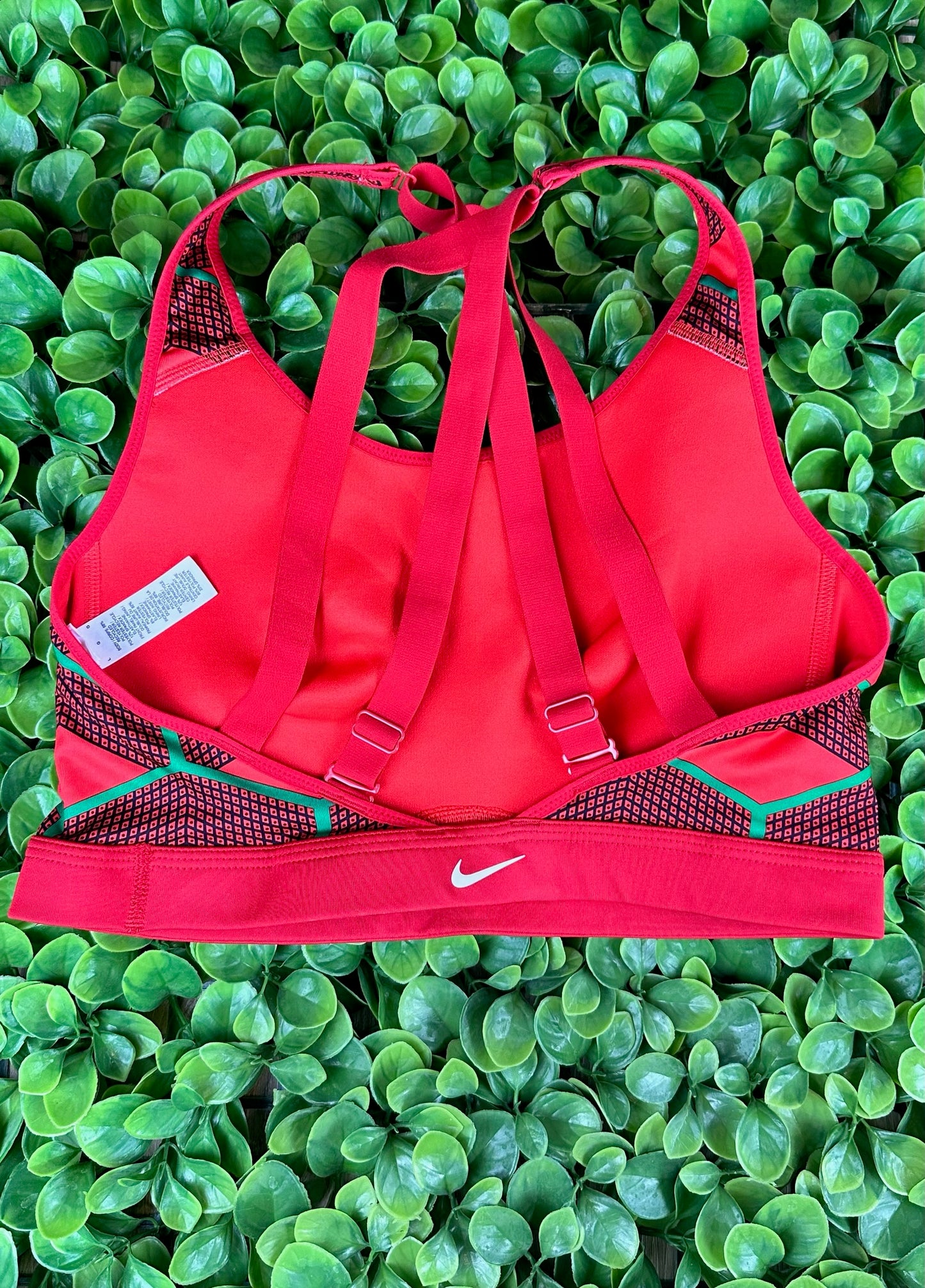 Chile Red and University Red High Support Sports Bra By Nike