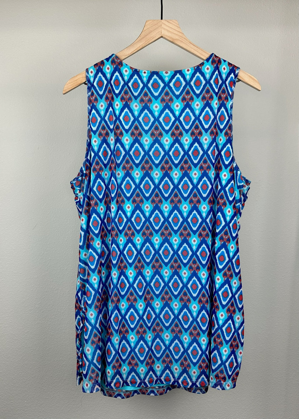 Blue Sleeveless Shirt by International Concepts