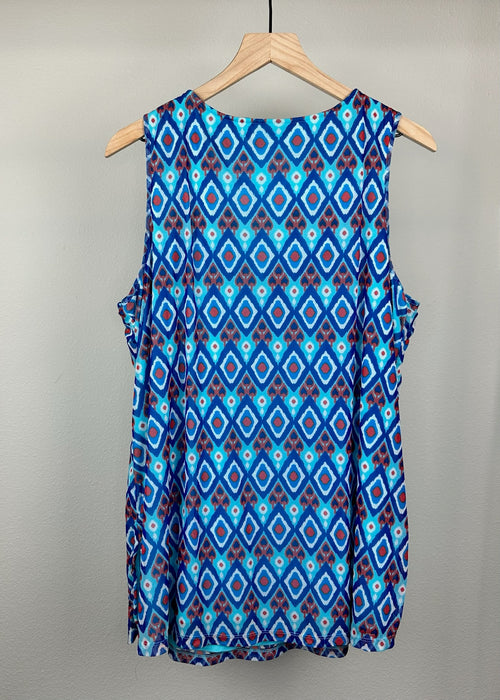 Blue Sleeveless Shirt by International Concepts