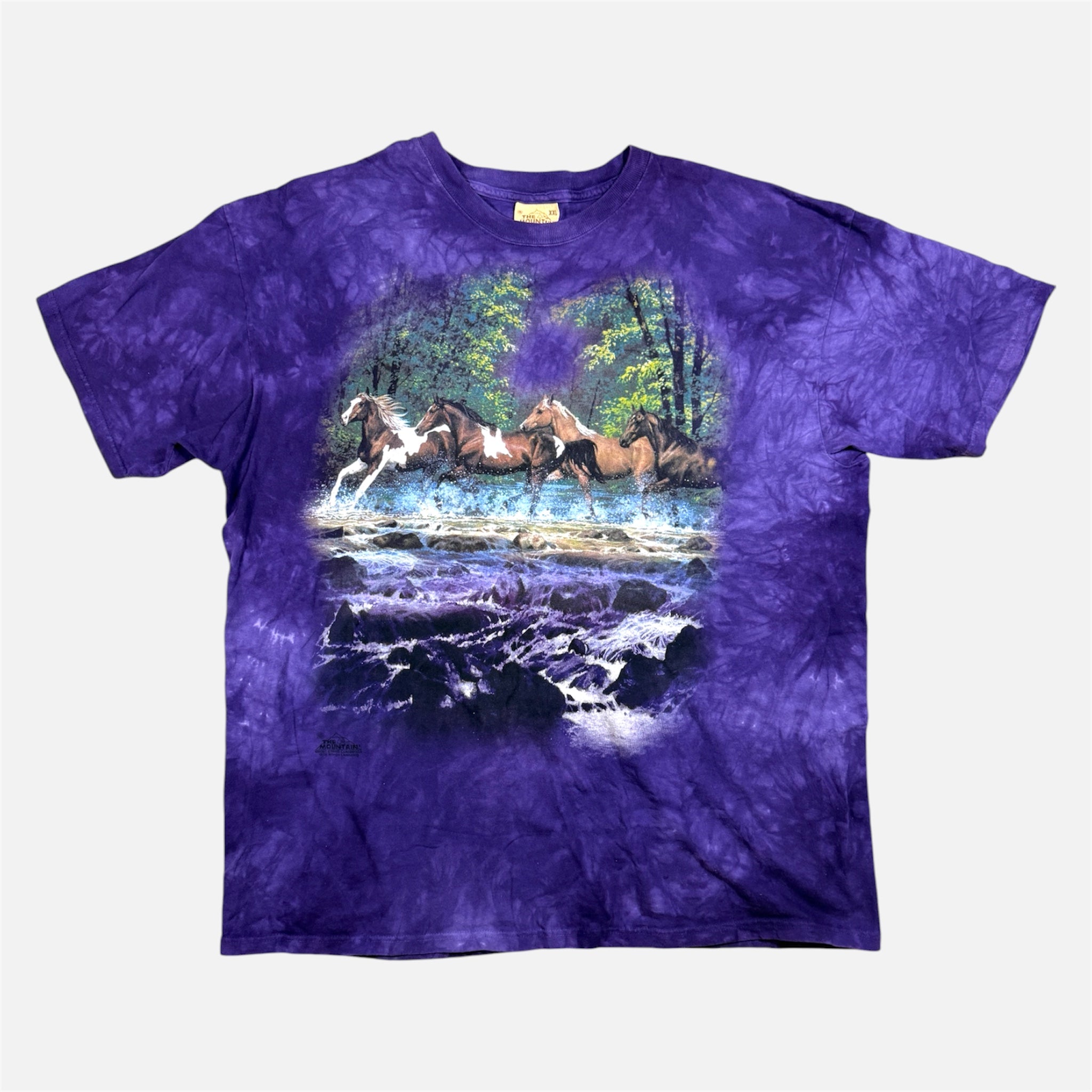 The Mountain Dyed & Printed Purple Horse TShirt