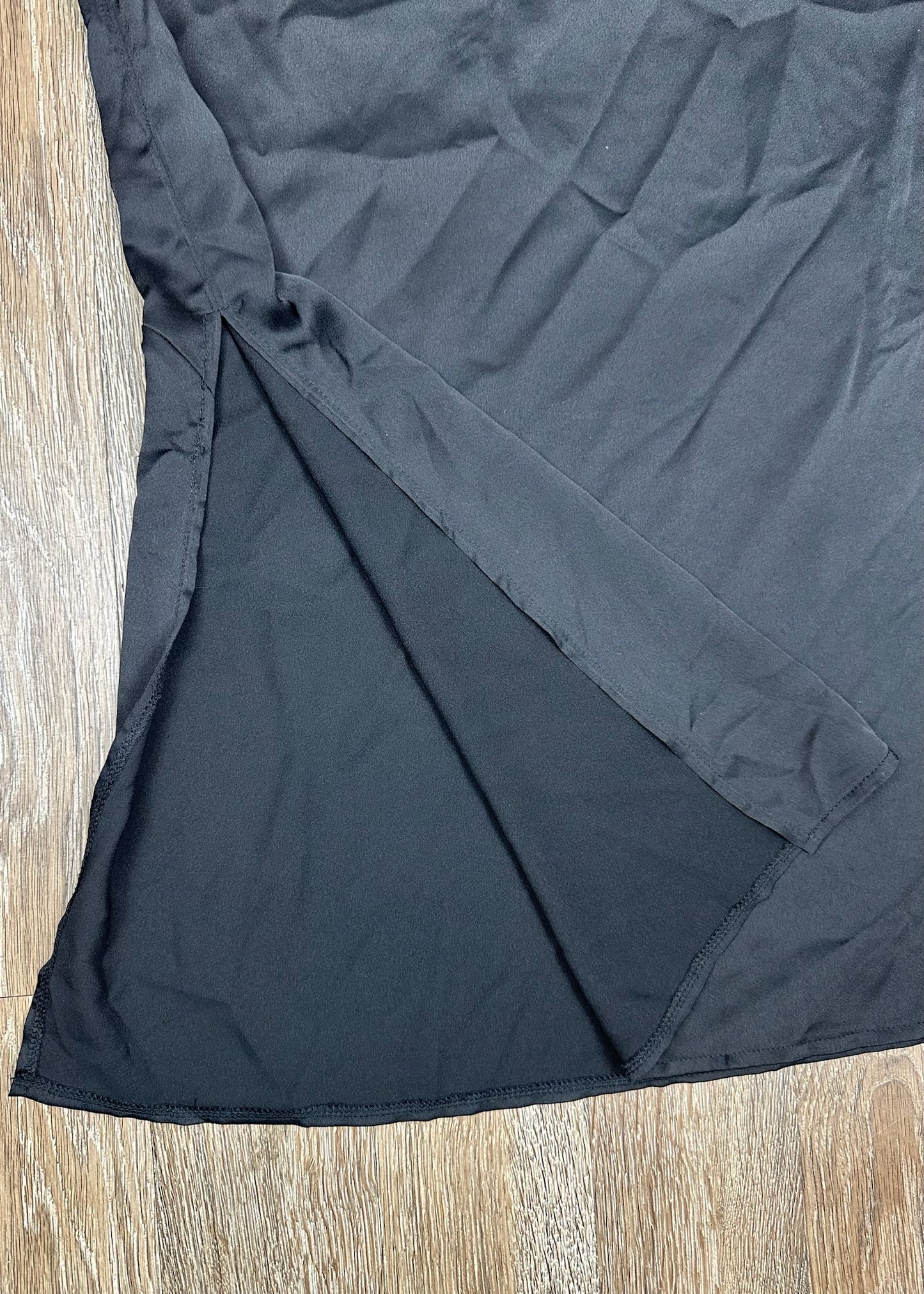 Black Satin Skirt by Misguided
