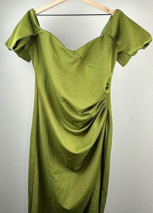 Olive Off The Shoulder Dress by ASOS
