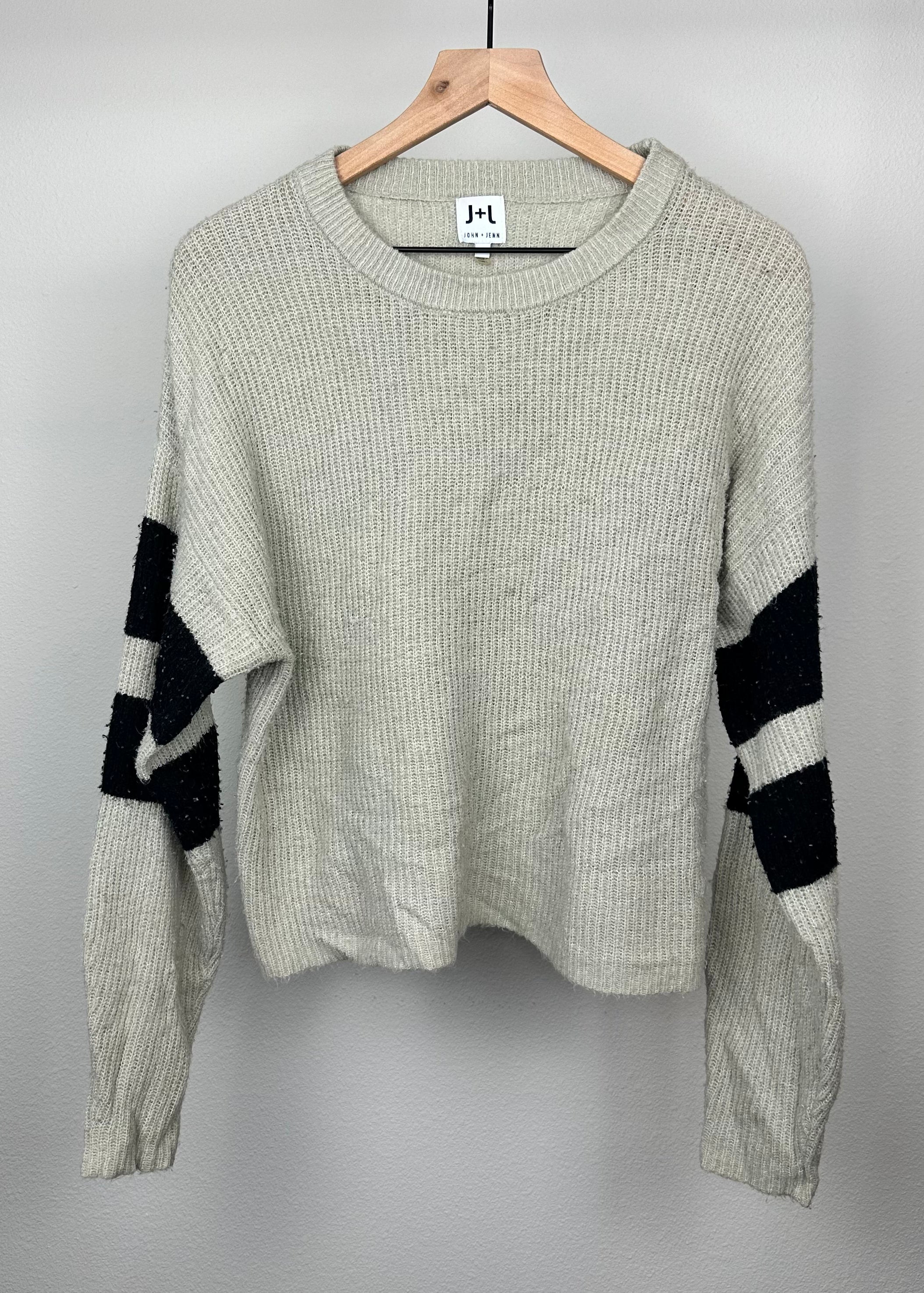 Tan and Black Sweater by John + Jen