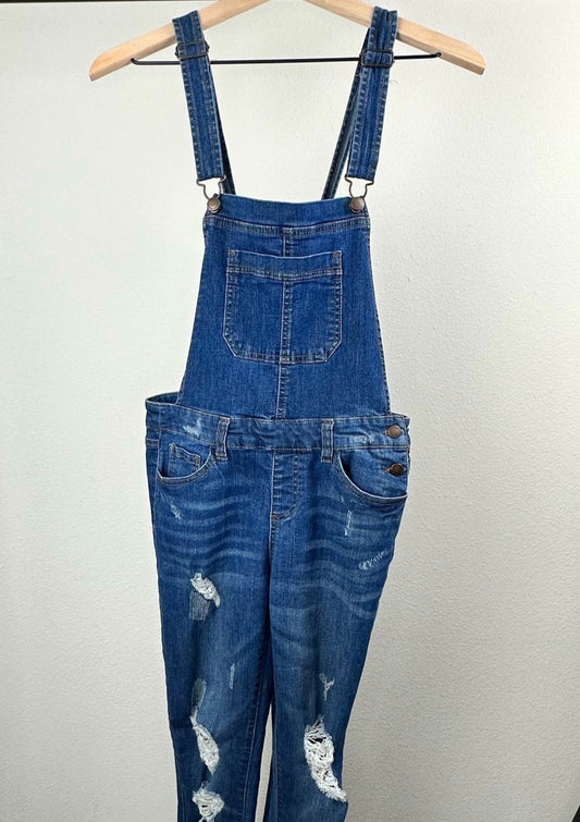 Dark Jean Overalls By Wax Jean