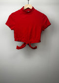 Red Cut Out Blouse