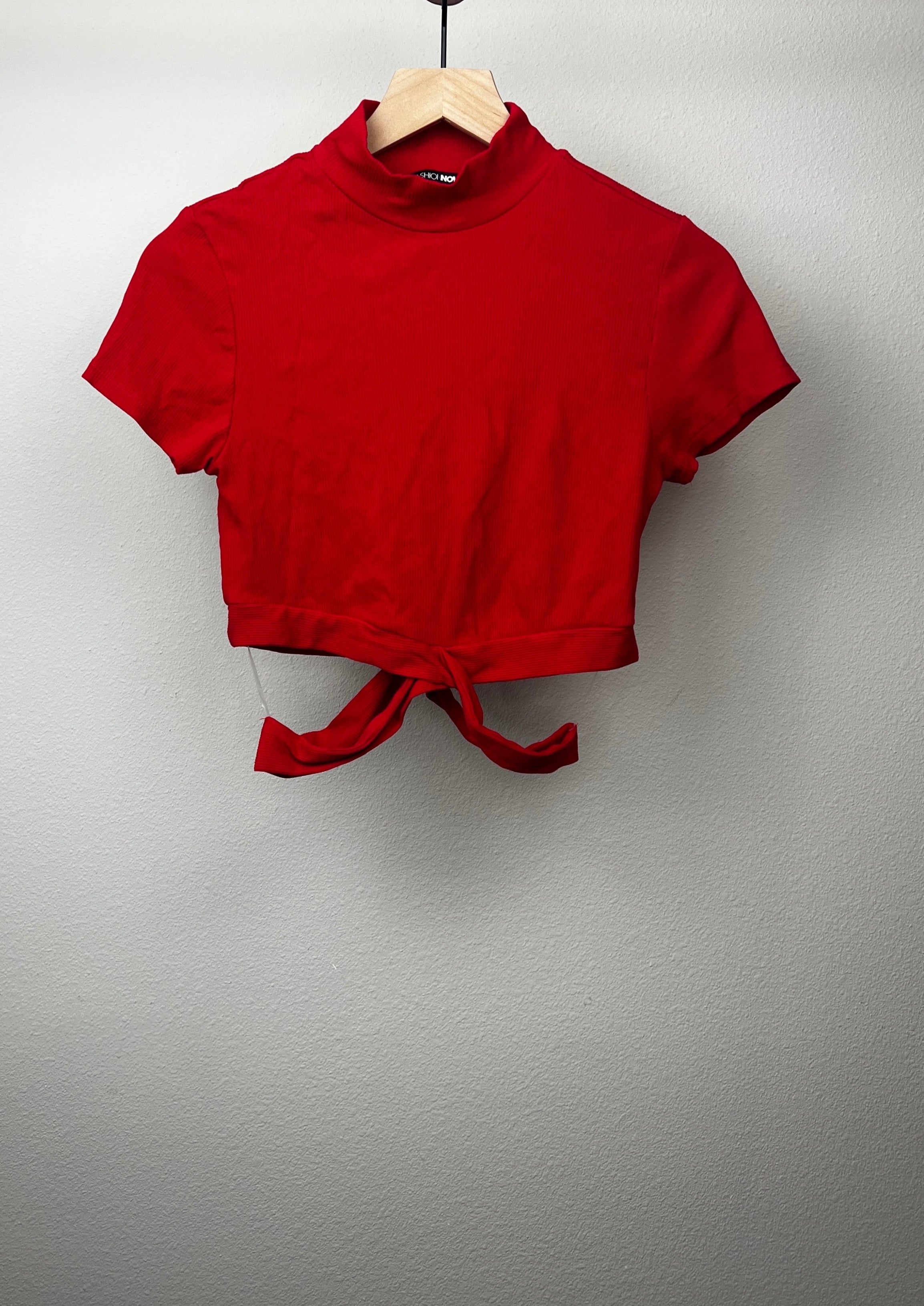 Red Cut Out Blouse
