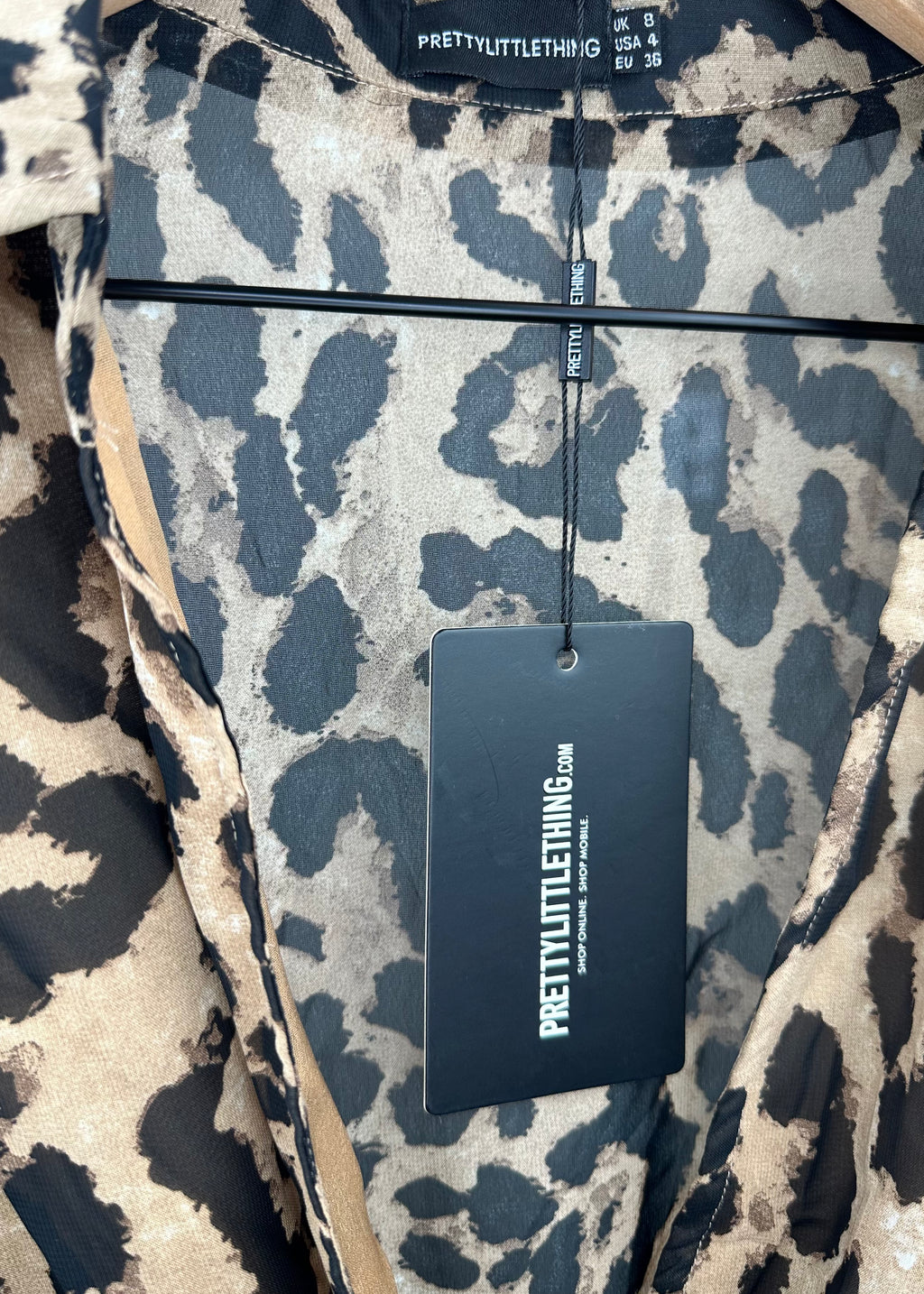 Leopard Print Wrap Dress By PLT