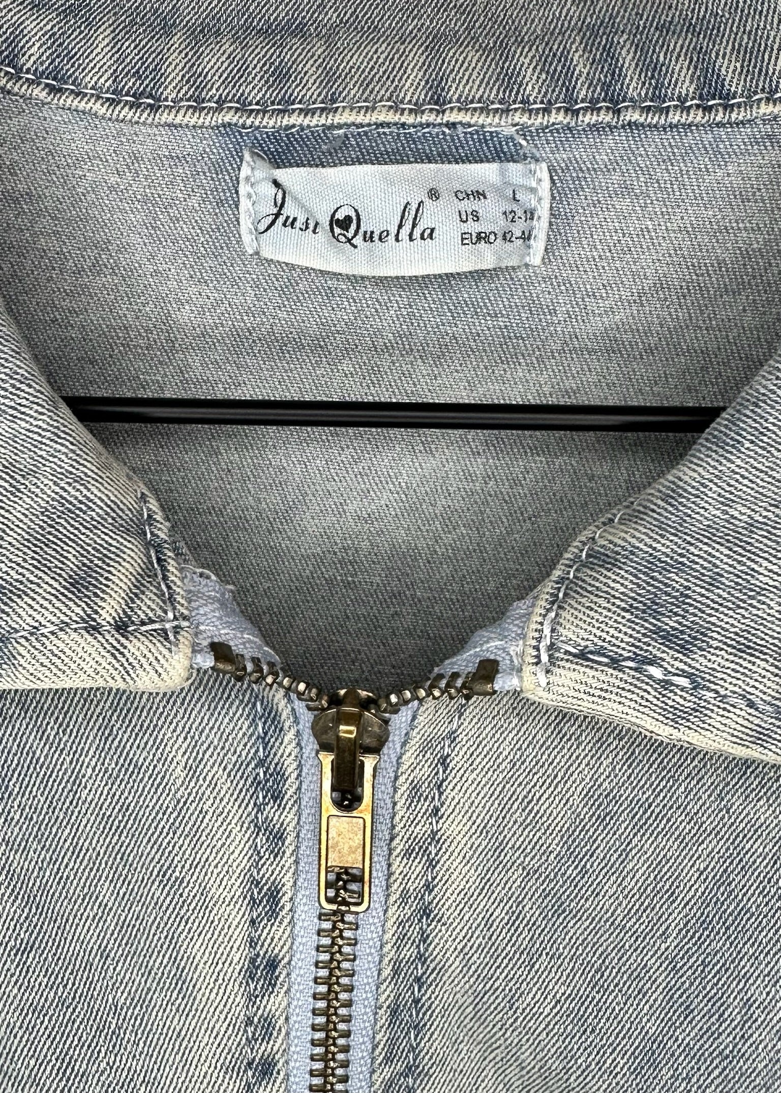 Light Denim Dress with Belt by Just Quella