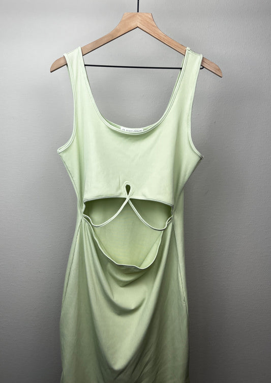 Green Cut Out Dress by Planet Gold