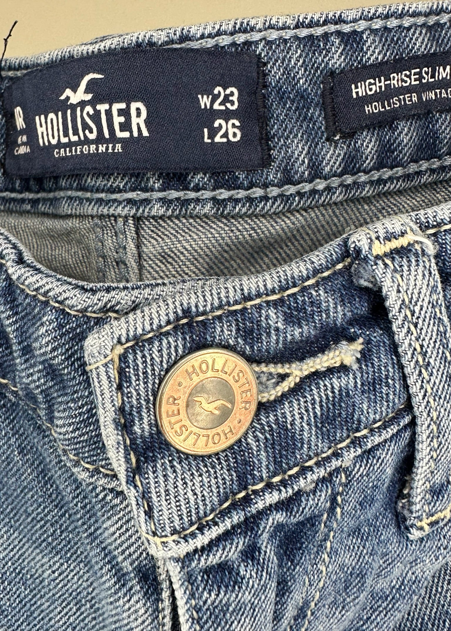High Rise Slim Straight Jeans by Hollister