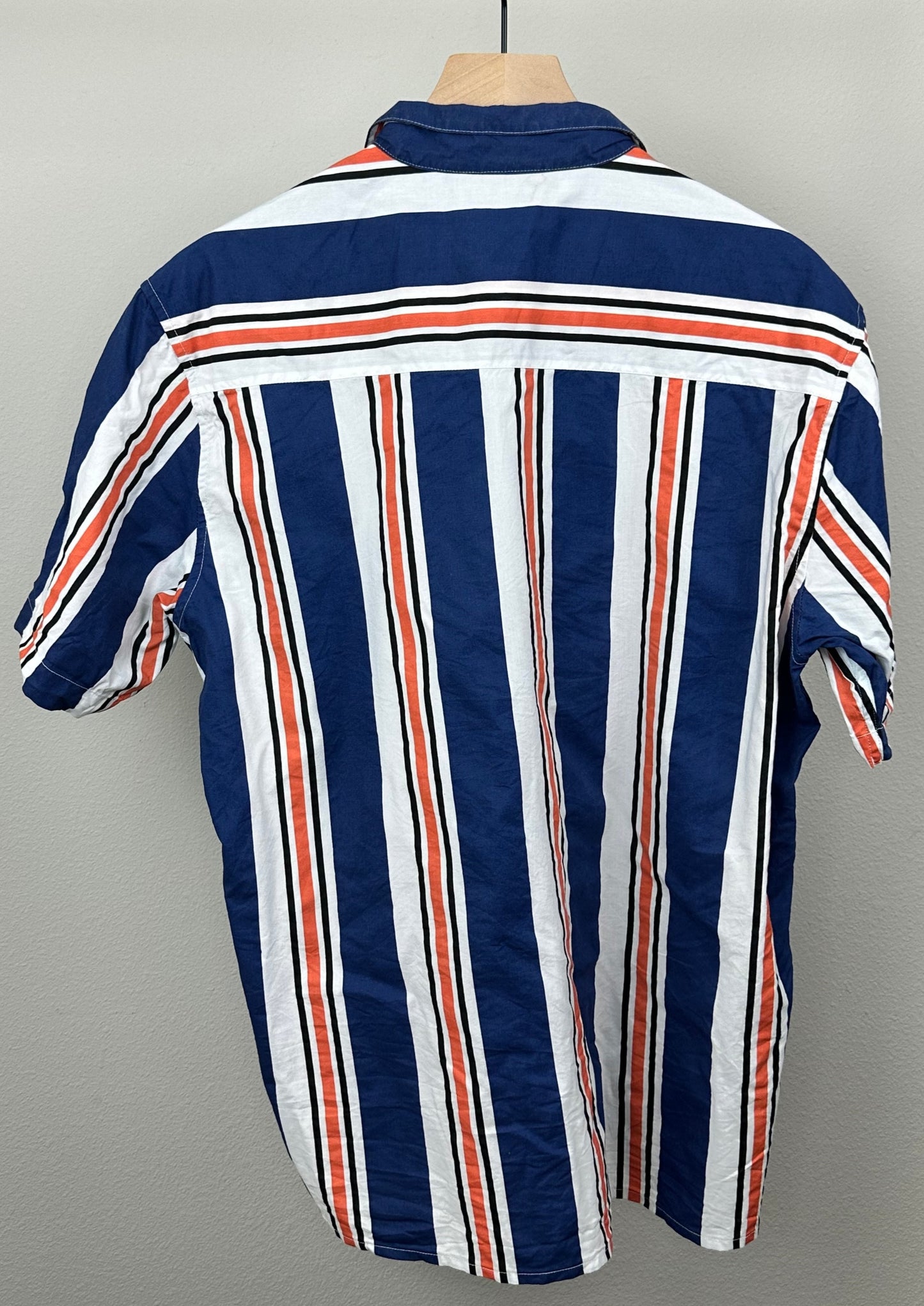 Orange and Blue Striped Button Up by Burnside