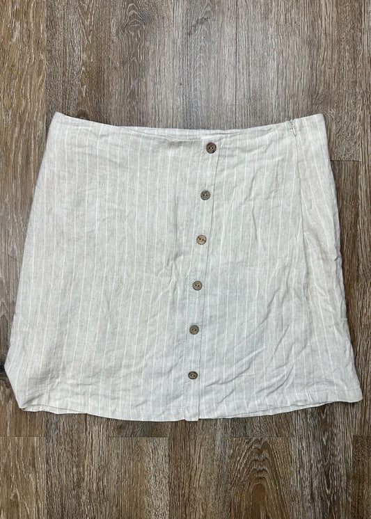 Tan Button Skirt by Cali 1850