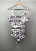 Mauve and Tan Tie Dye Bodysuit