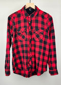 Black and Red Plaid Button Up by Forever 21