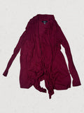 Womens Burgundy Cardigan