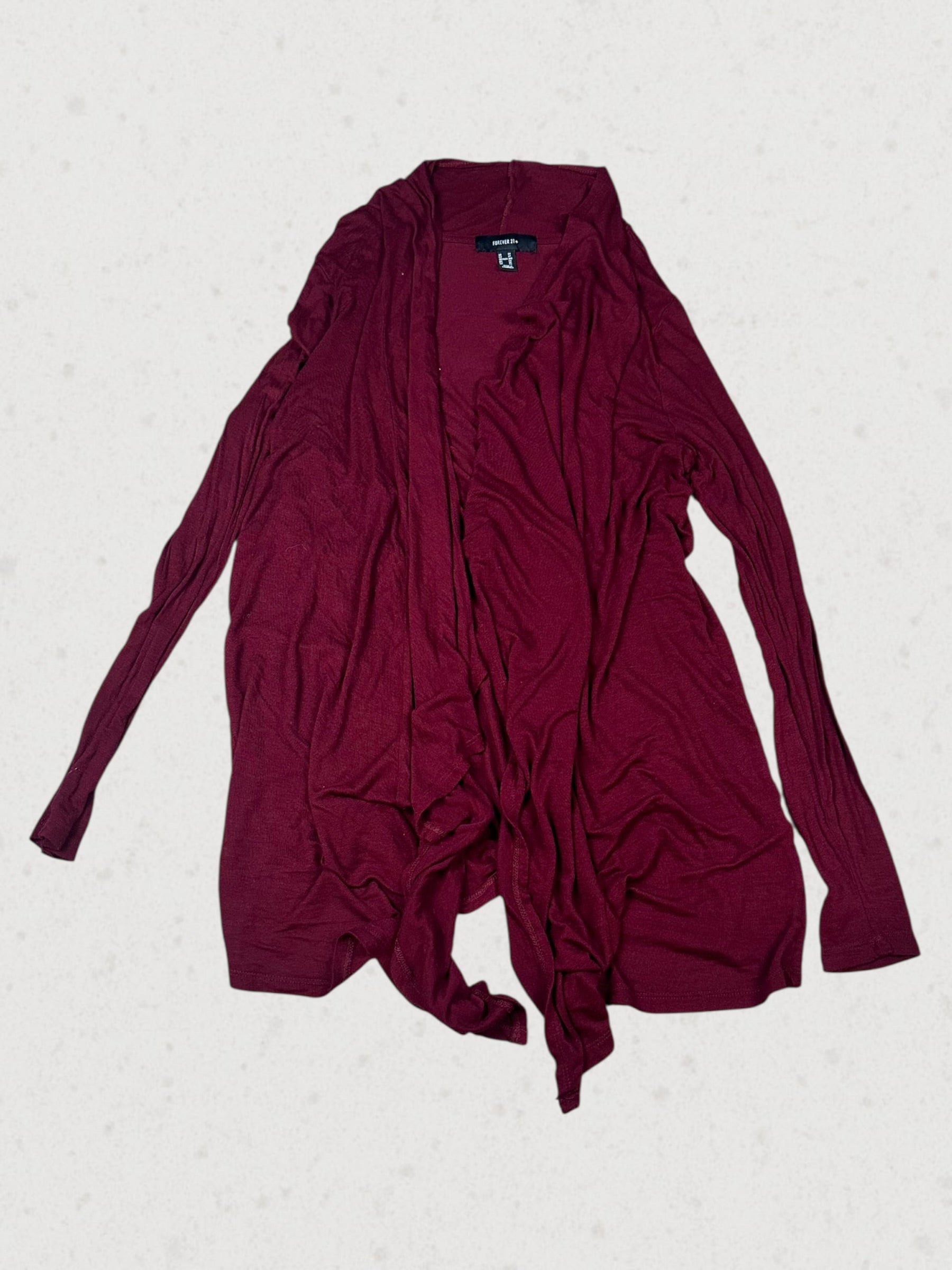 Womens Burgundy Cardigan