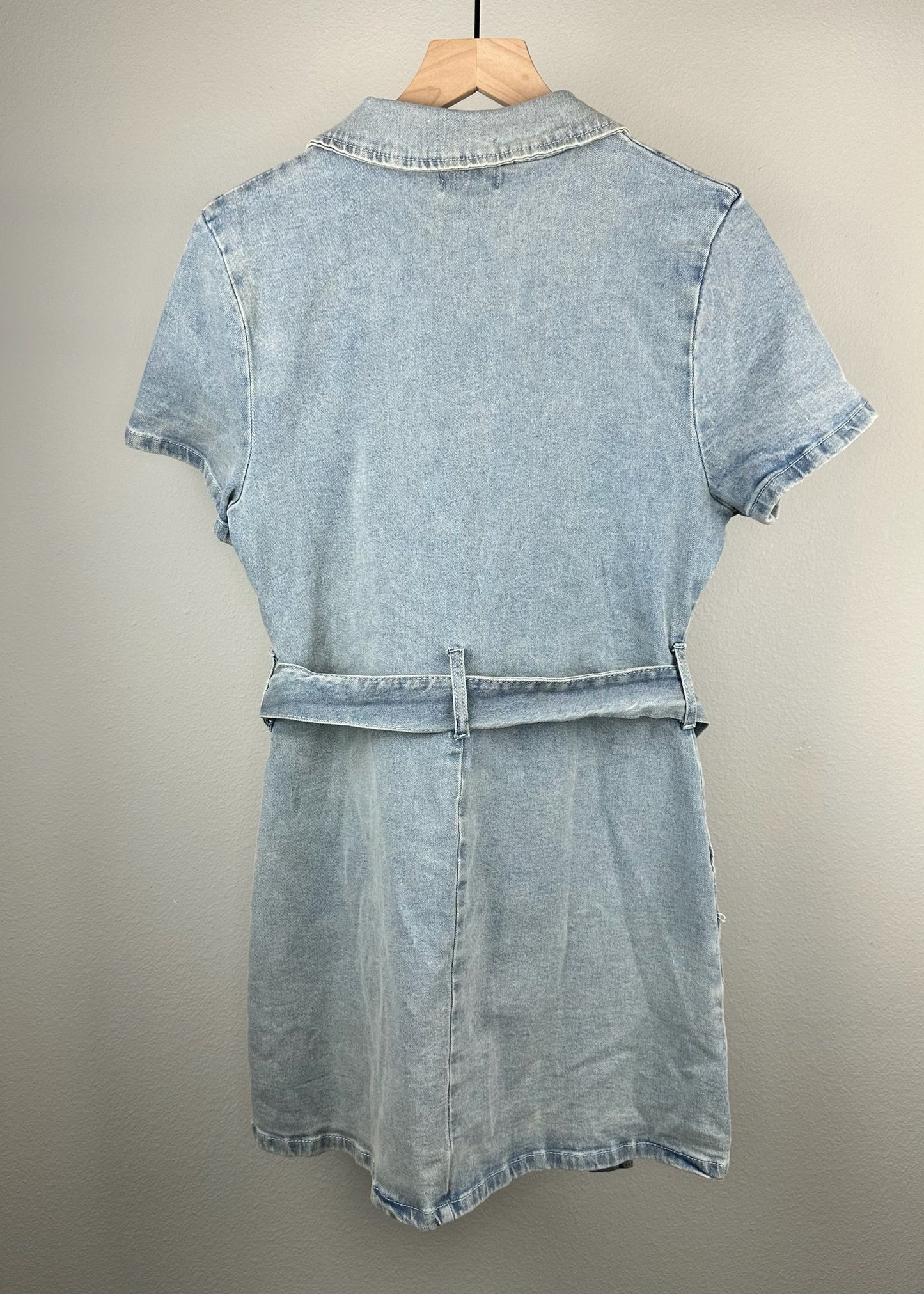 Light Denim Dress with Belt by Just Quella