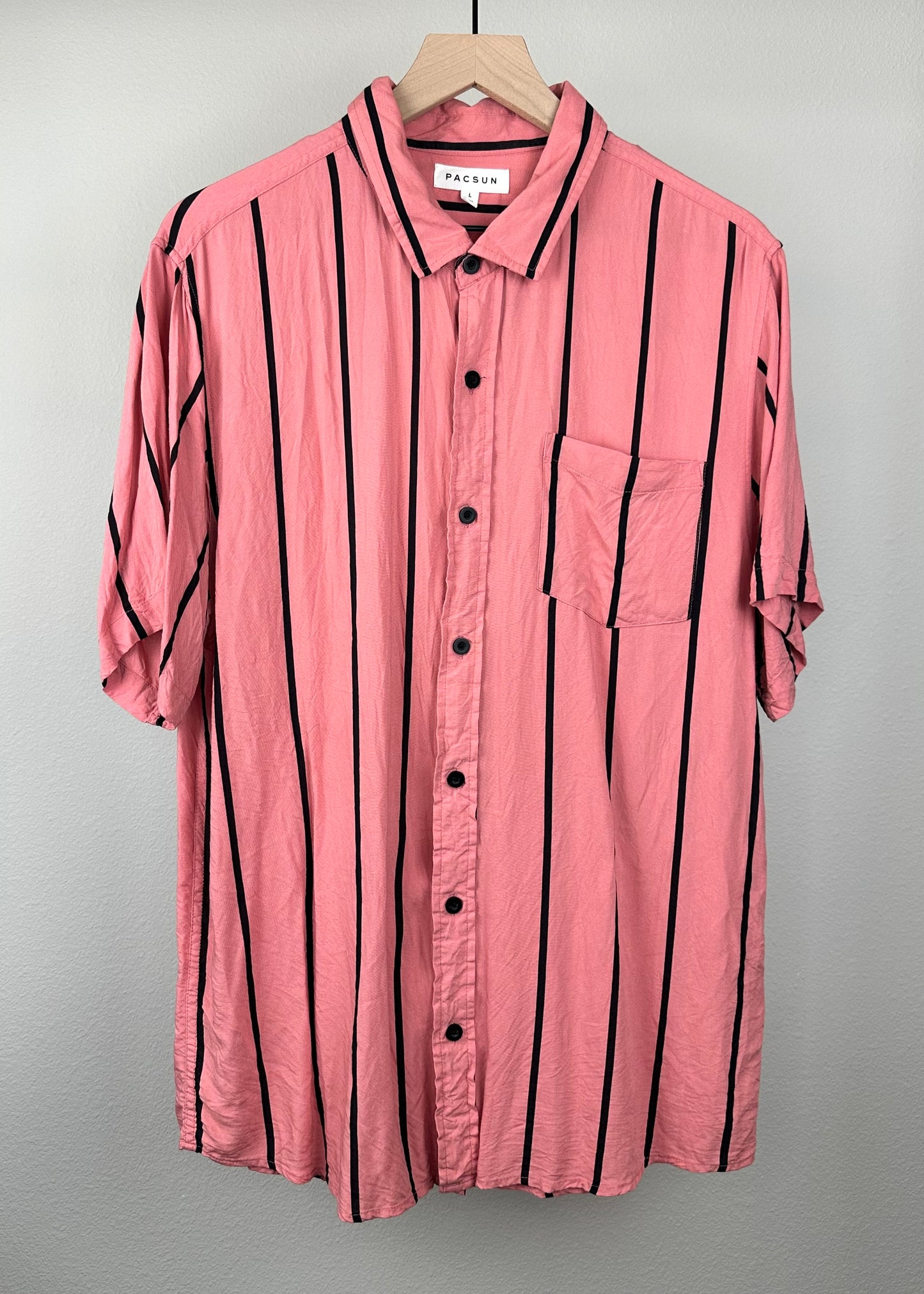 Men's Pink Button Up by PacSun
