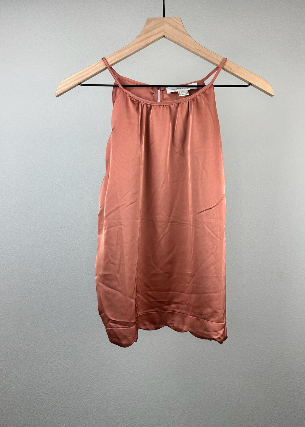 Peach Scallop Blouse by Monteau