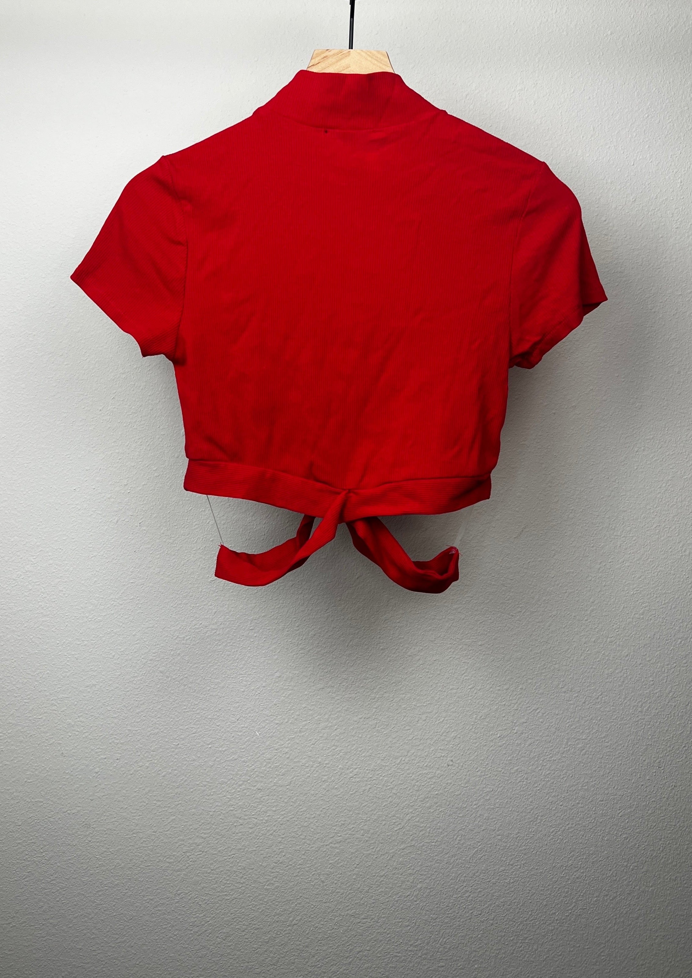 Red Cut Out Blouse