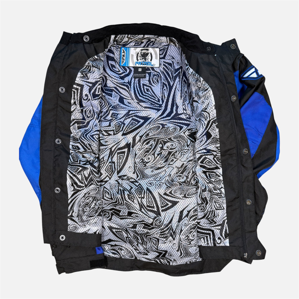 Blue Black and White Patrol Motor Jacket