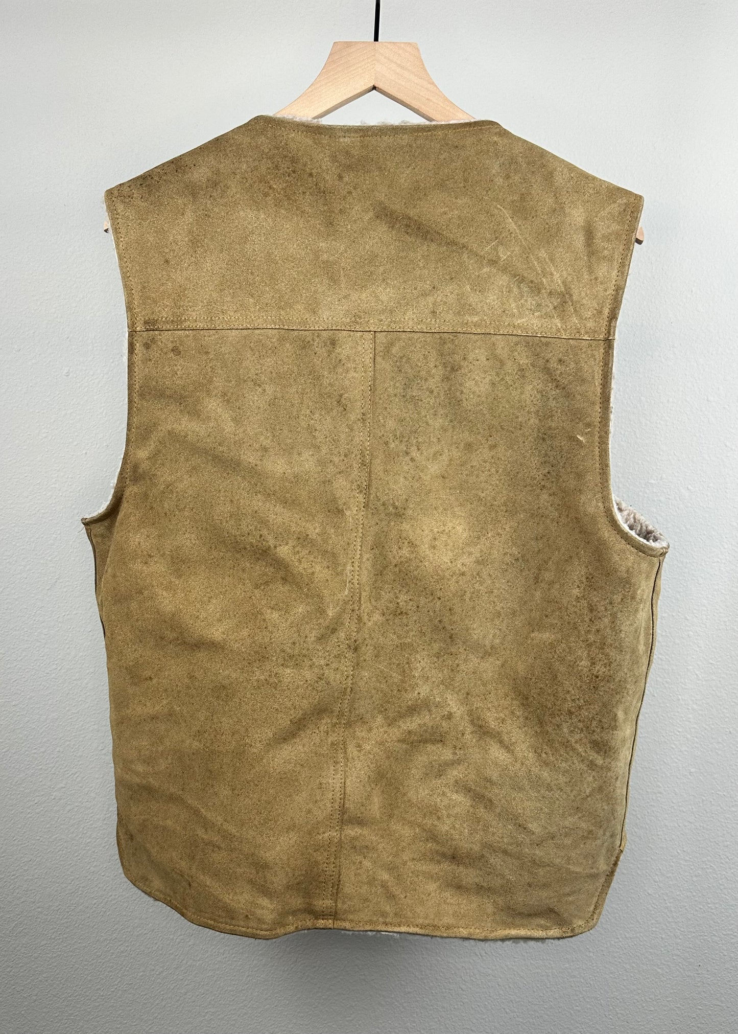 Leather and Wool Vest from Sears