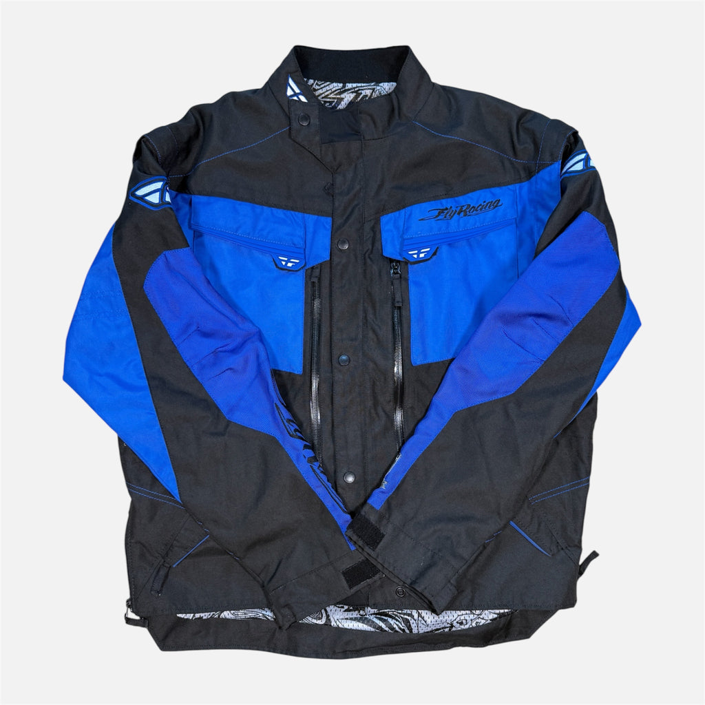 Blue Black and White Patrol Motor Jacket