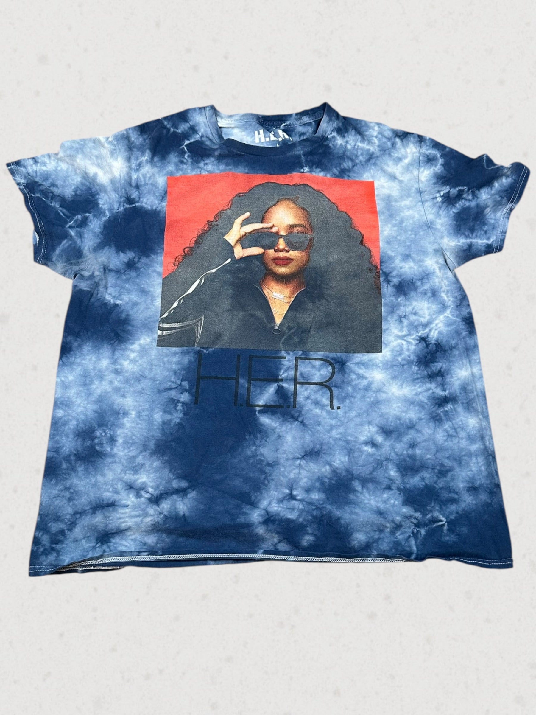 Blue Tie Dye H.E.R Graphic Tee