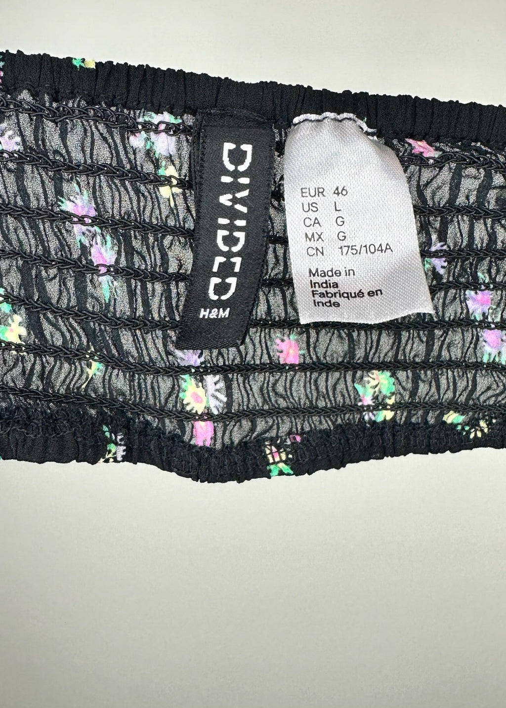 Black Floral Dress with Open Back by H&M/Divided
