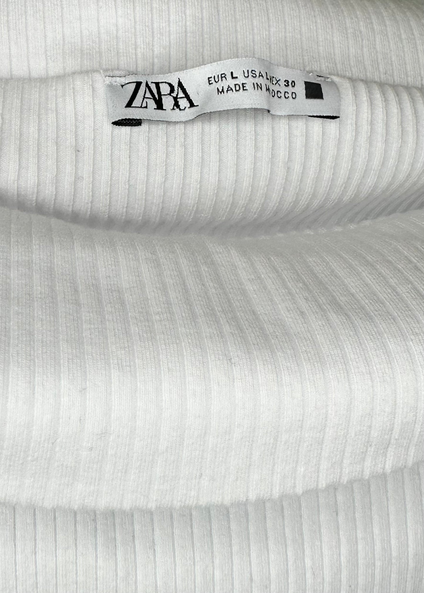 White Off the Shoulder Crop Top by Zara