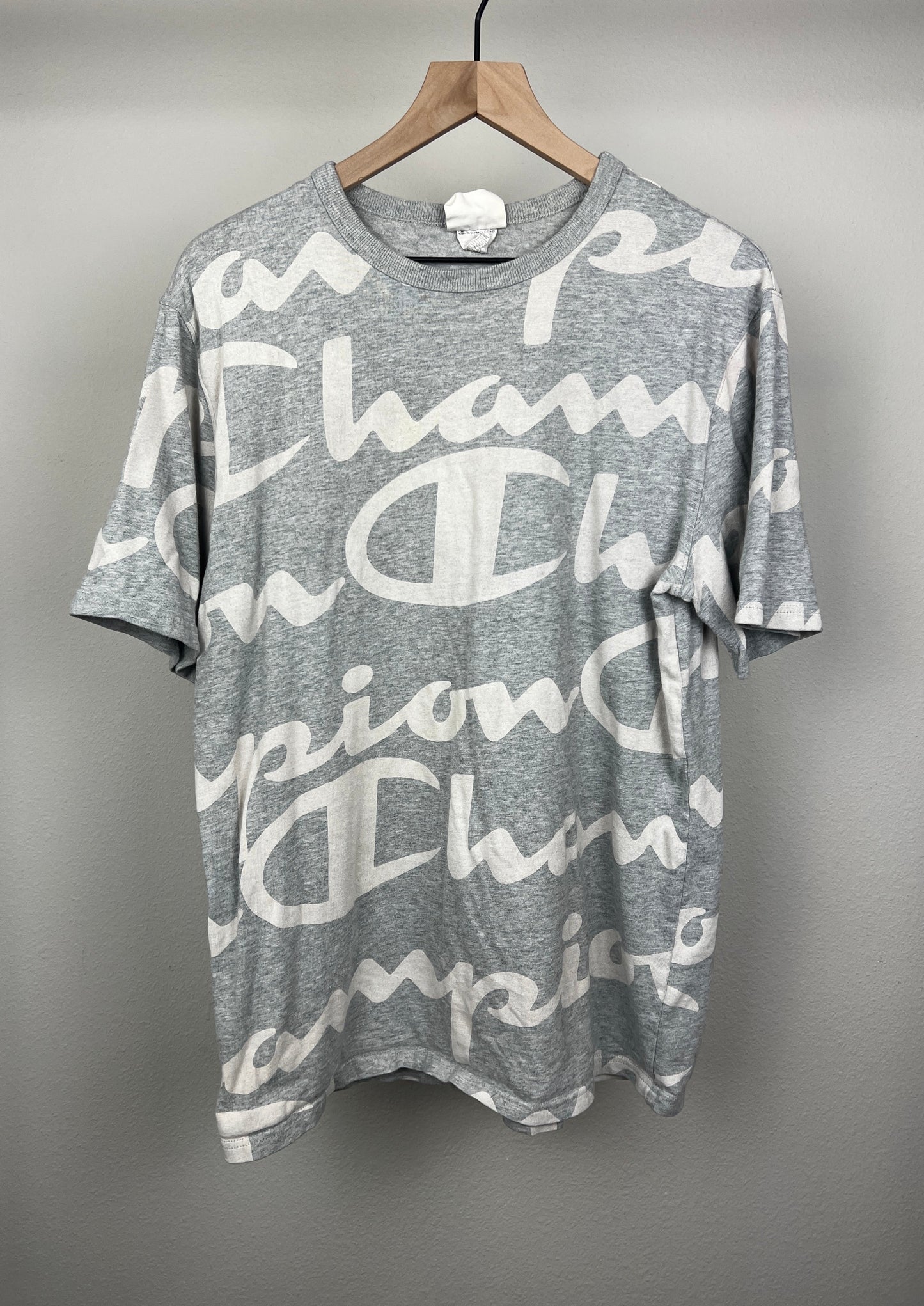 Grey Graphic Champion T-Shirt