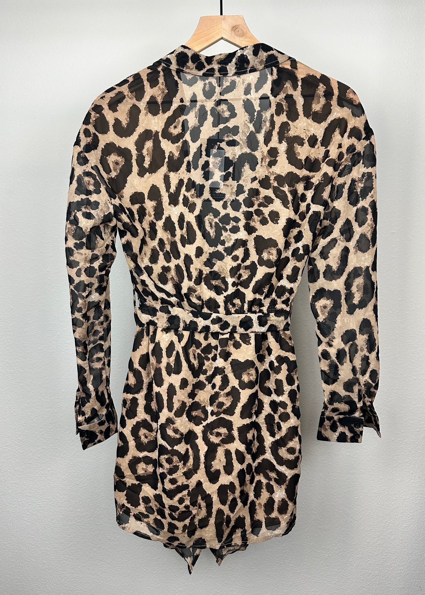 Leopard Print Wrap Dress By PLT