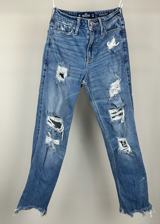 High Rise Slim Straight Jeans by Hollister