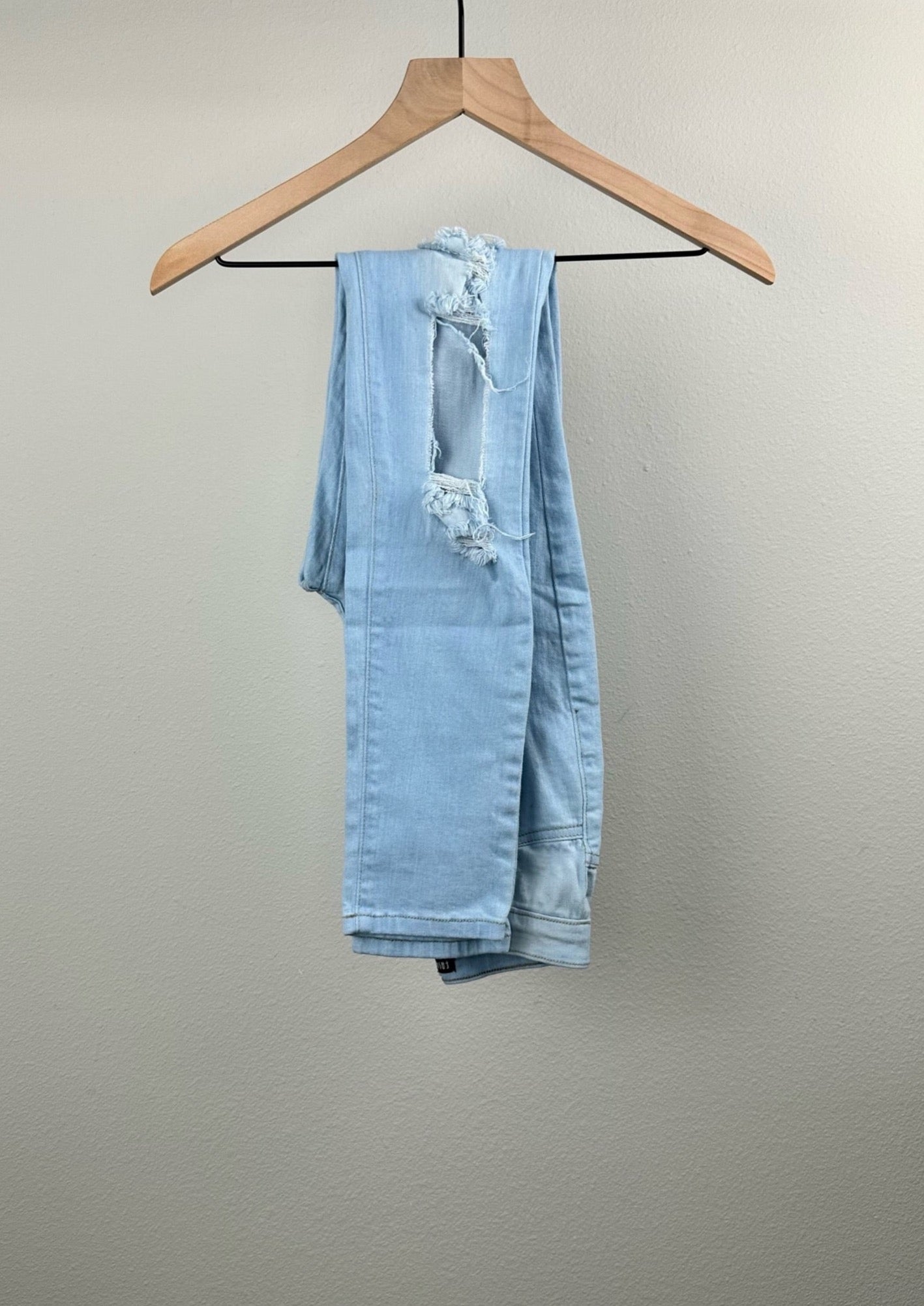 Light Wash Ripped Jeans By Fashion Nova