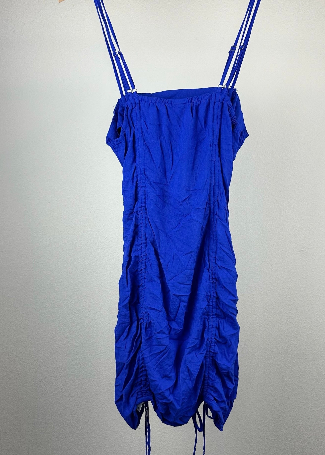 Wild Fable Blue Ruched Cutout Dress